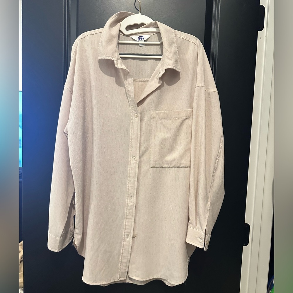 JoyLab xl Light Beige Casual Button Down Shirt
